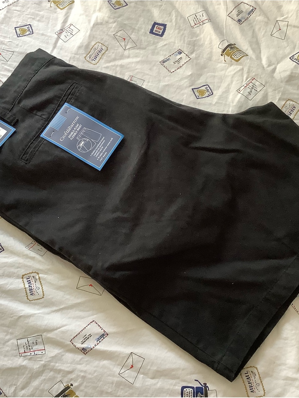 croft & barrow Black Flat-Front Men's Shorts - Stretch Fabric